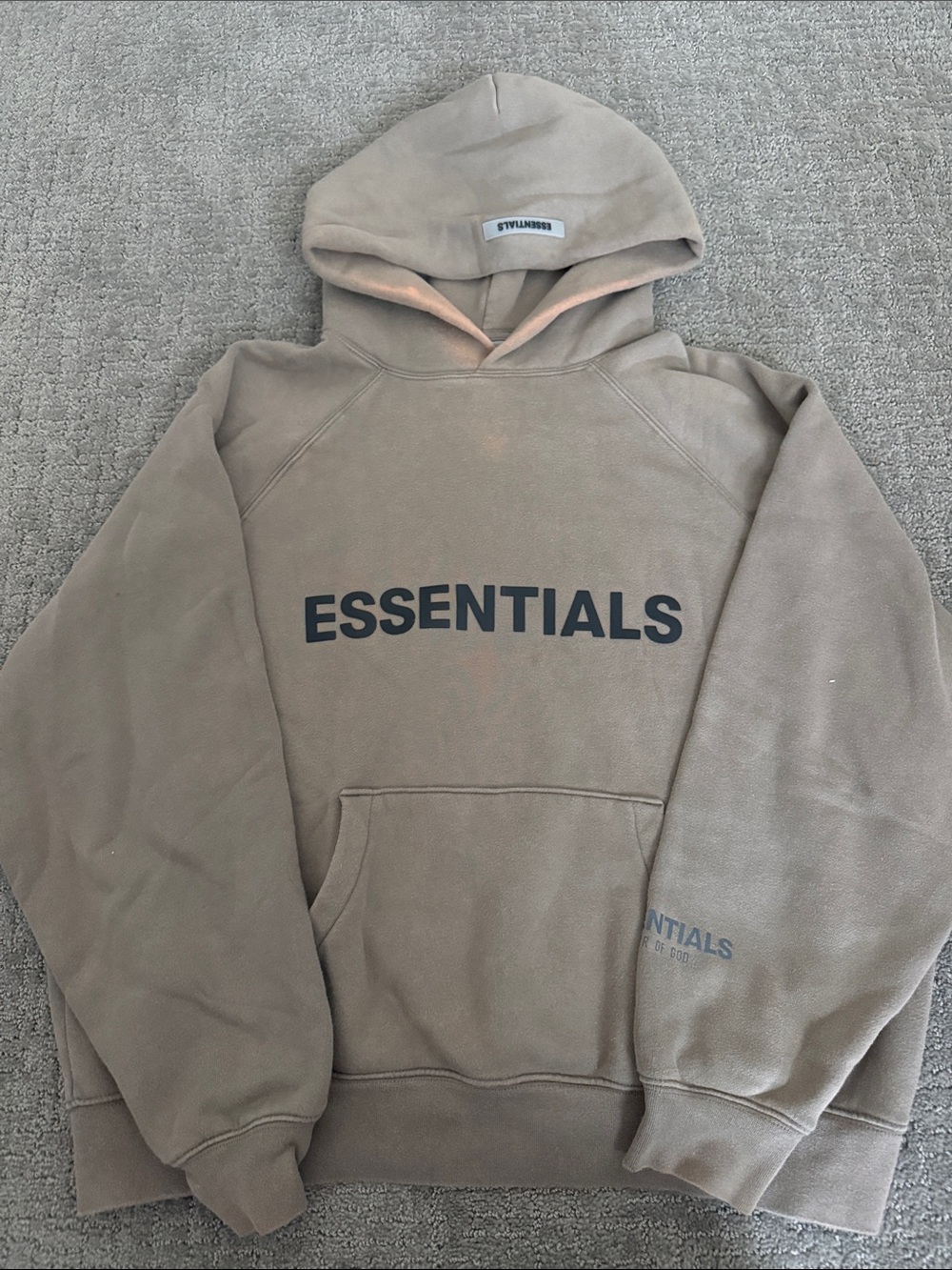 Fear Of God Essentials Taupe hoodie
